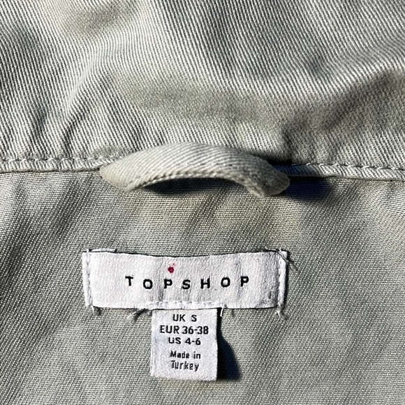 Topshop light green cotton jacket, size 6. EUC - Picture 8 of 9